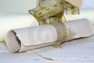 rolled up letter
